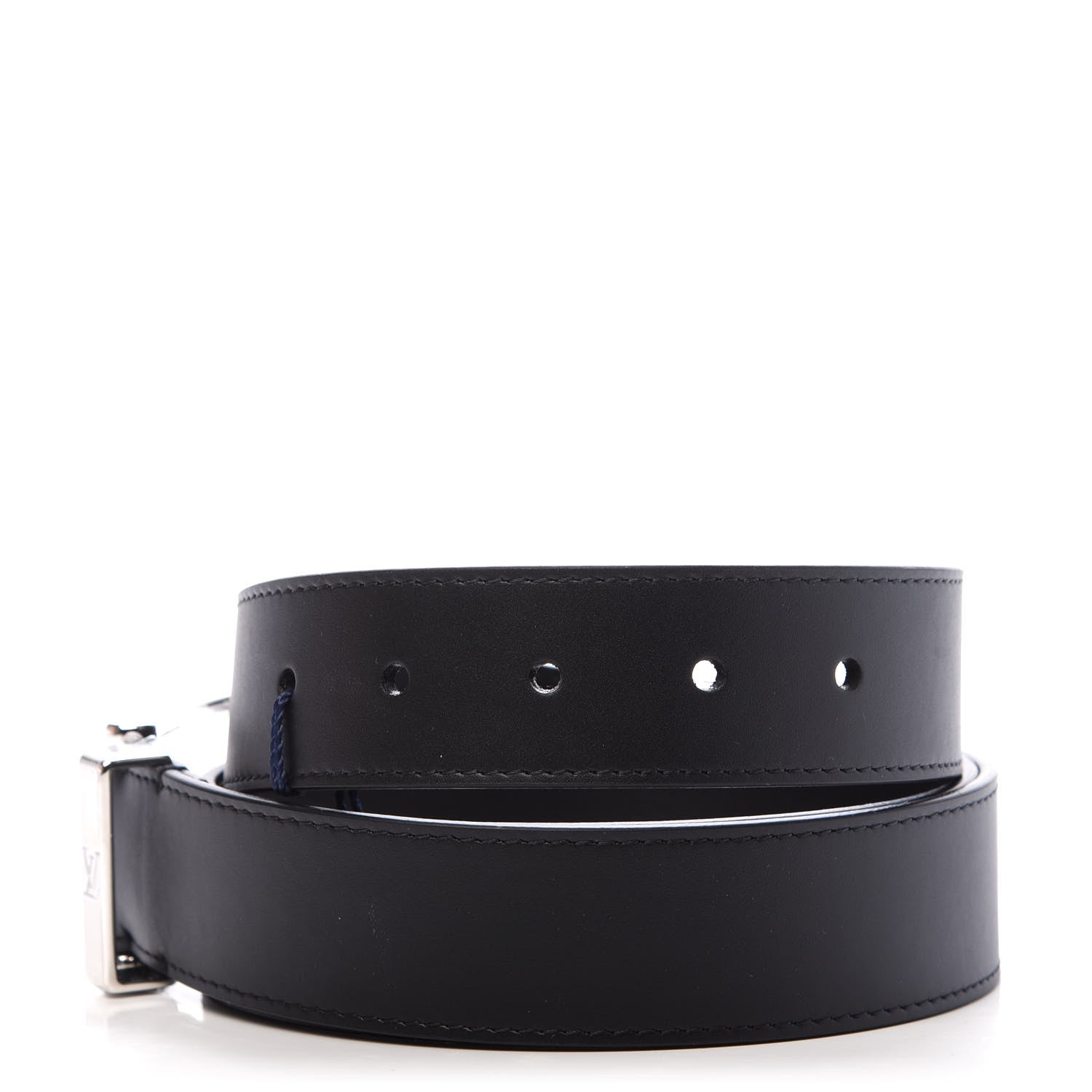 Louis Vuitton Calfskin 35mm Pont Neuf Belt 95 38 Black 3 of 9