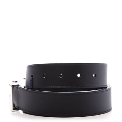 Louis Vuitton Calfskin 35mm Pont Neuf Belt 95 38 Black 3 of 9