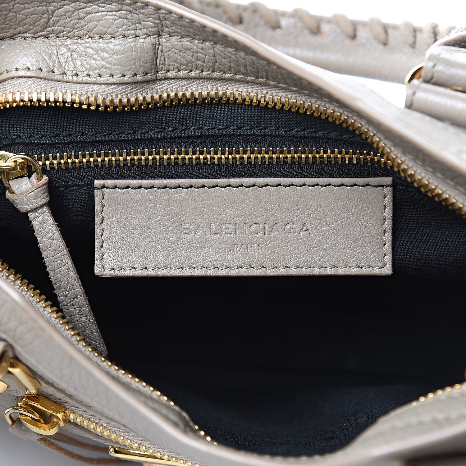 Balenciaga Chevre Gold Metallic Edge Hardware Mini City Beige Dune Argille 6 of 10