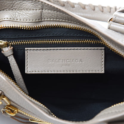 Balenciaga Chevre Gold Metallic Edge Hardware Mini City Beige Dune Argille 6 of 10