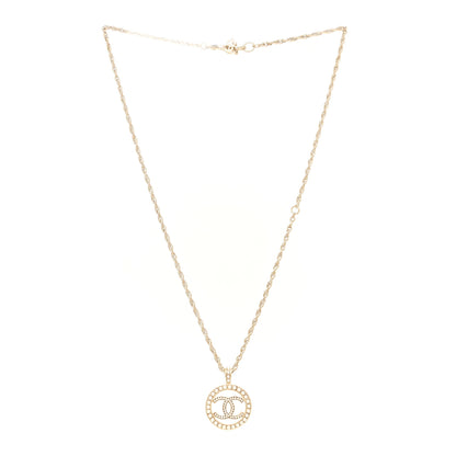 Chanel Pearl CC Round Pendant Necklace Gold 3 of 5