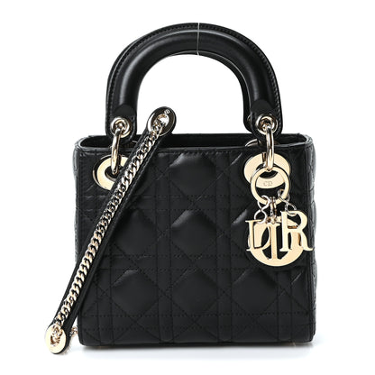 Christian Dior Lambskin Cannage Mini Lady Dior Black 1 of 11