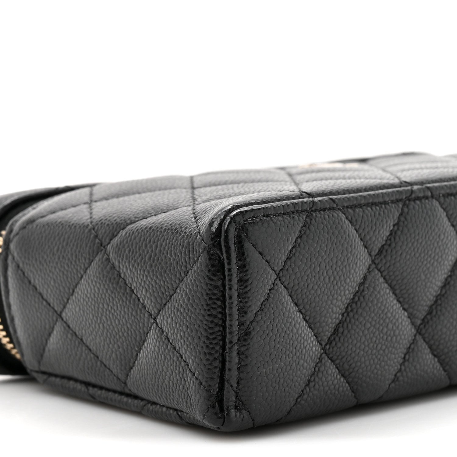 Chanel Caviar Quilted Top Handle Slim Vanity With Chain Black 10 of 10