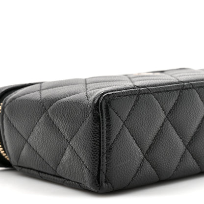 Chanel Caviar Quilted Top Handle Slim Vanity With Chain Black 10 of 10