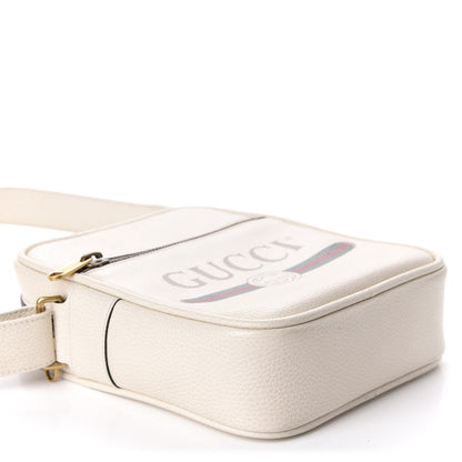Gucci Grained Calfskin Logo Messenger Bag White 4 of 12