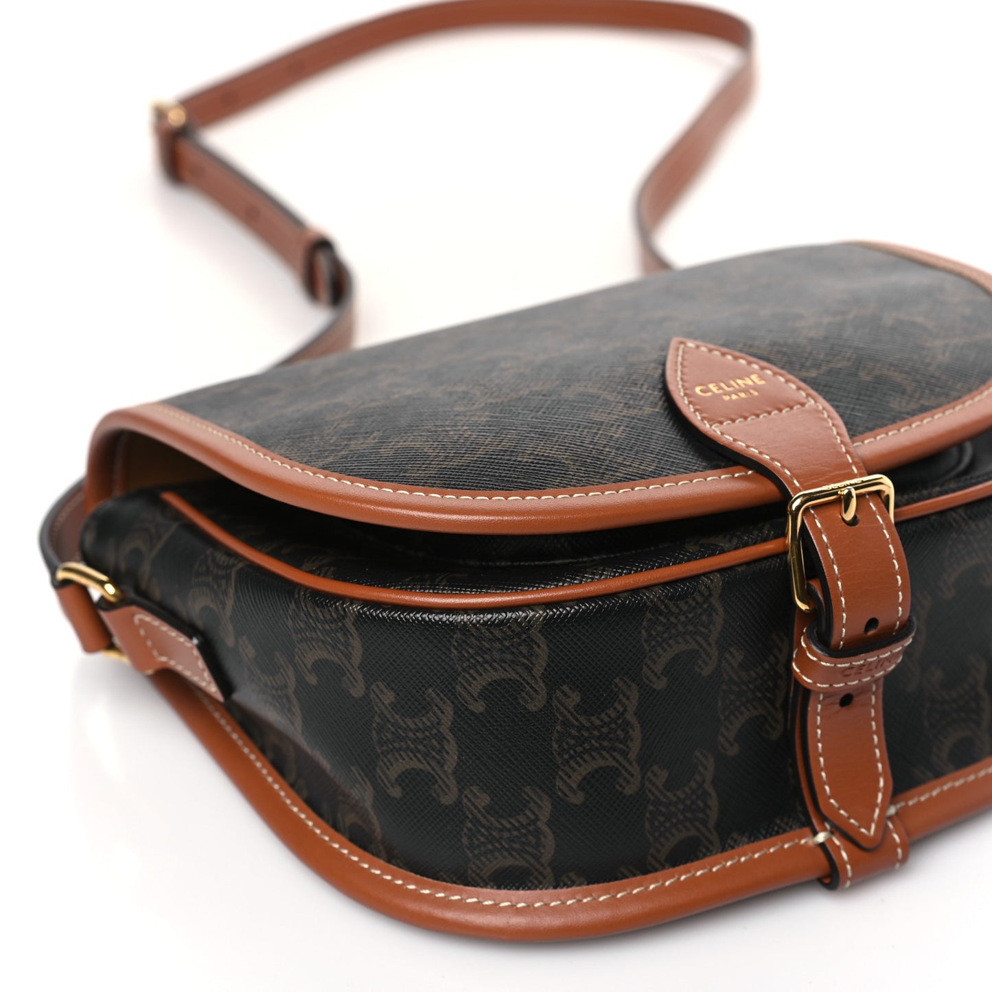 Triomphe Canvas Folco Bag Tan