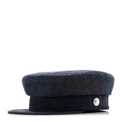Hermes Denim Cabourg Cap 57 Indigo 2 of 9