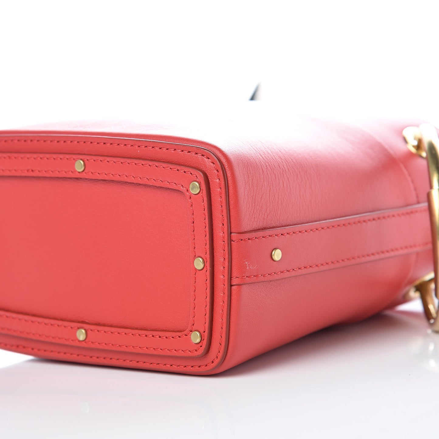 Smooth Calfskin Mini Roy Bucket Bag Plaid Red