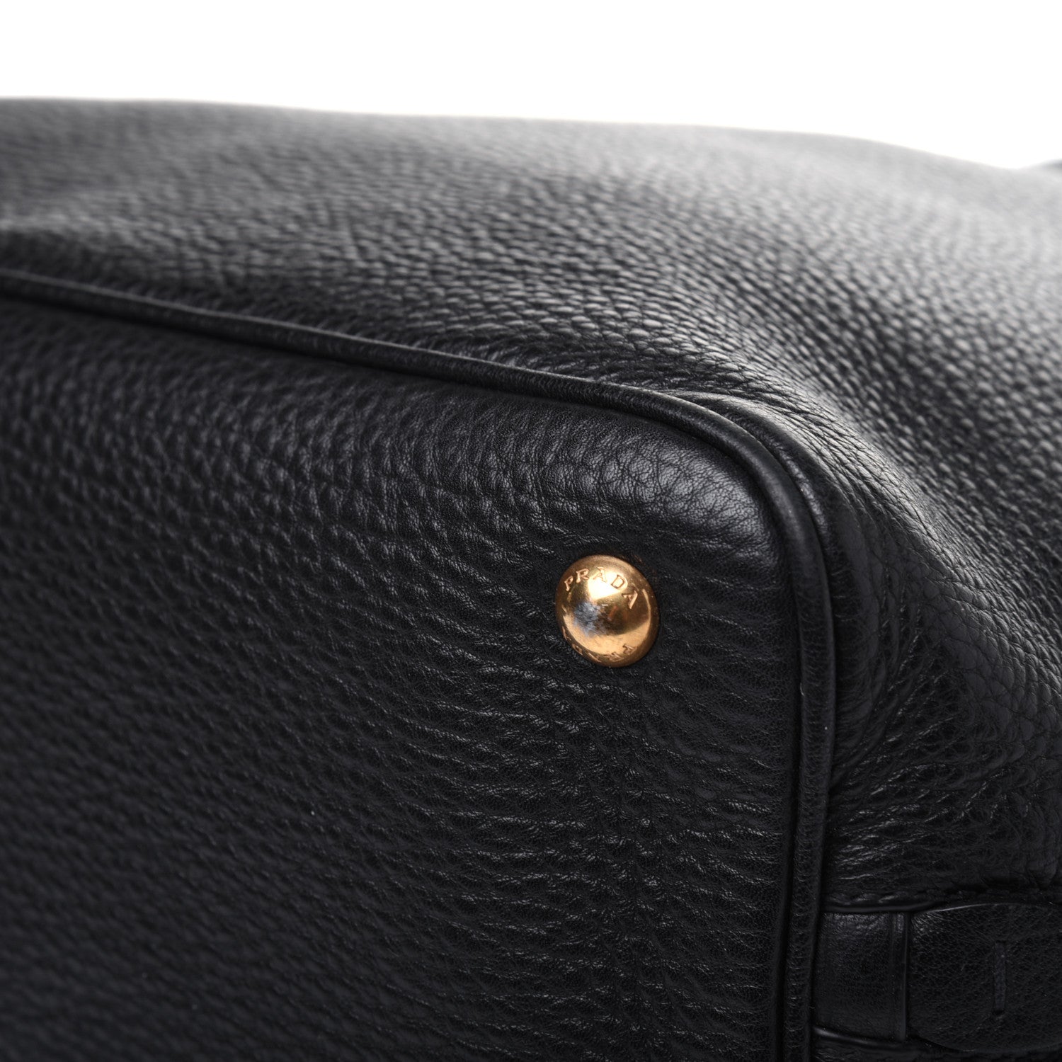 Prada Vitello Daino Side Zip Tote Black 13 of 25
