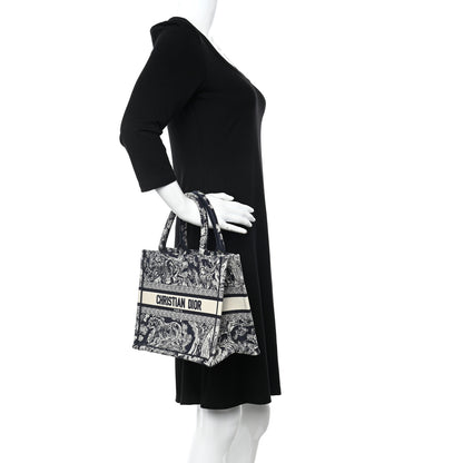 Christian Dior Canvas Embroidered Small Dioriviera Toile De Jouy Book Tote Blue 2 of 10