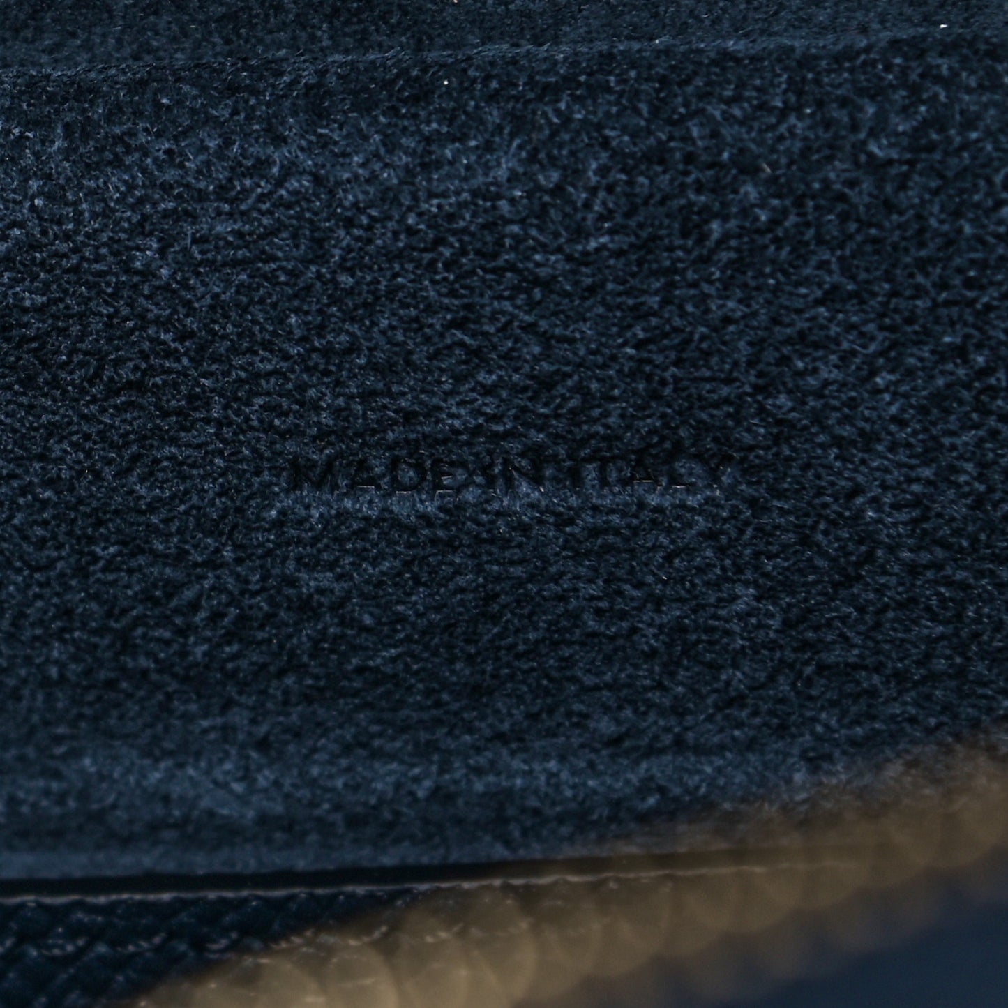 Baby Grained Calfskin Micro Belt Bag Navy Blue