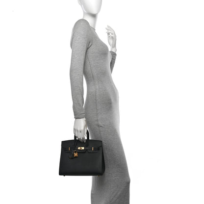 Hermes Epsom Birkin Sellier 25 Black 2 of 11