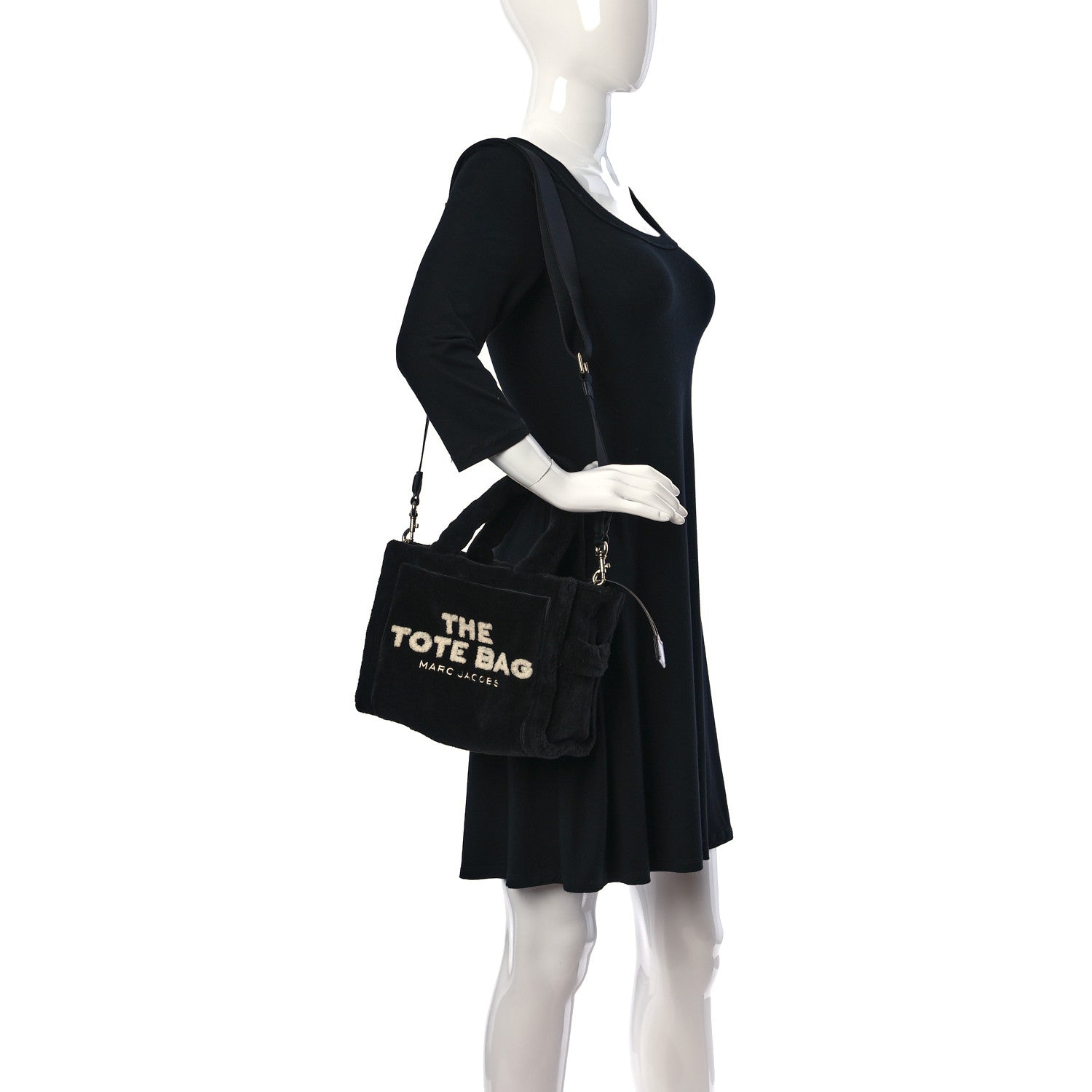 Marc Jacobs Polyester Mini Terry Tote Bag Black Nickel 2 of 9