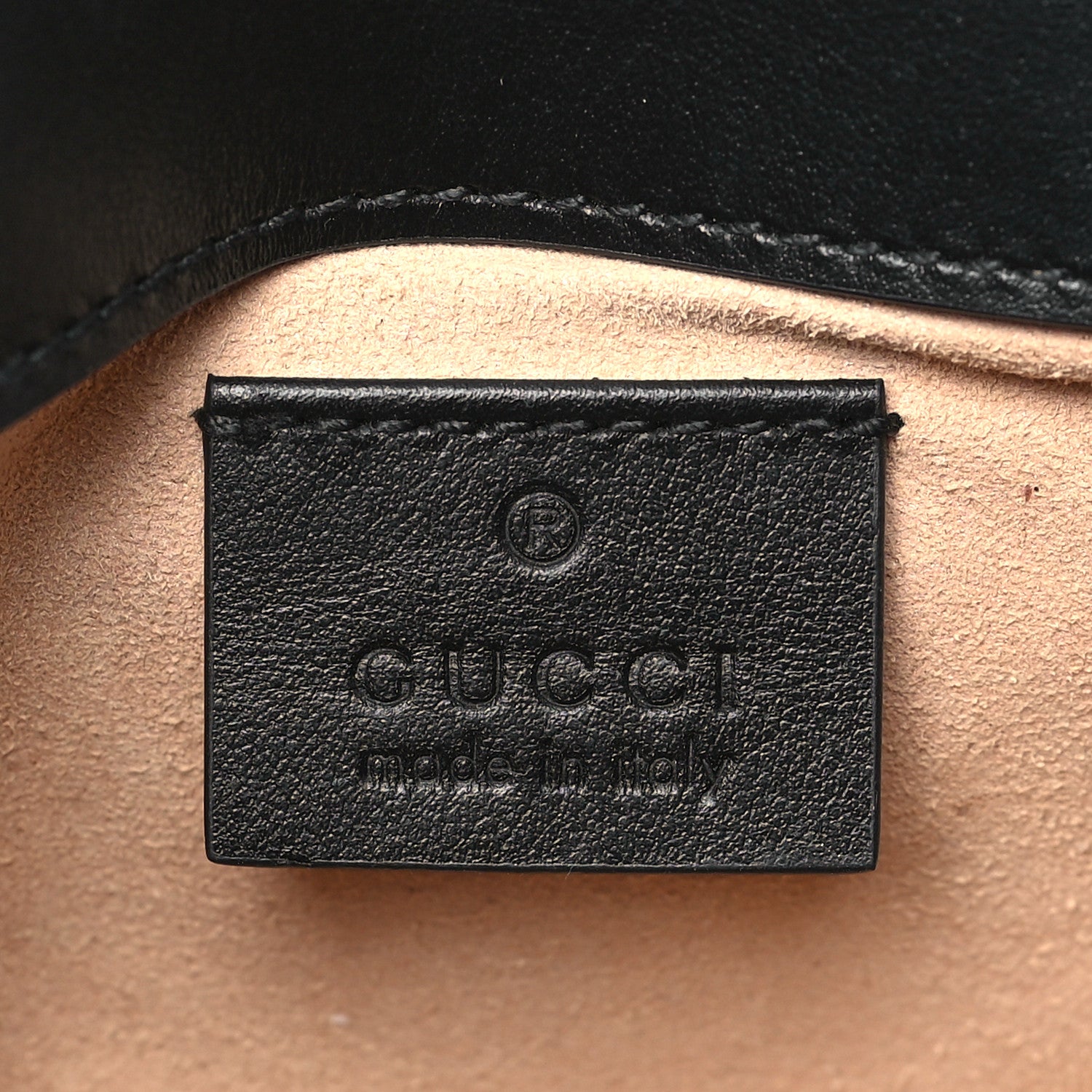 Gucci Calfskin Matelasse Super Mini GG Marmont Shoulder Bag Black 6 of 9