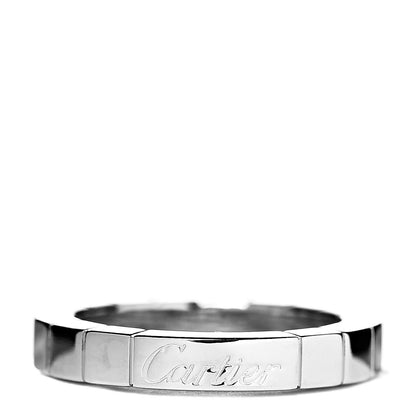 Cartier 18K White Gold Lanieres Ring 46 3.75 1 of 6