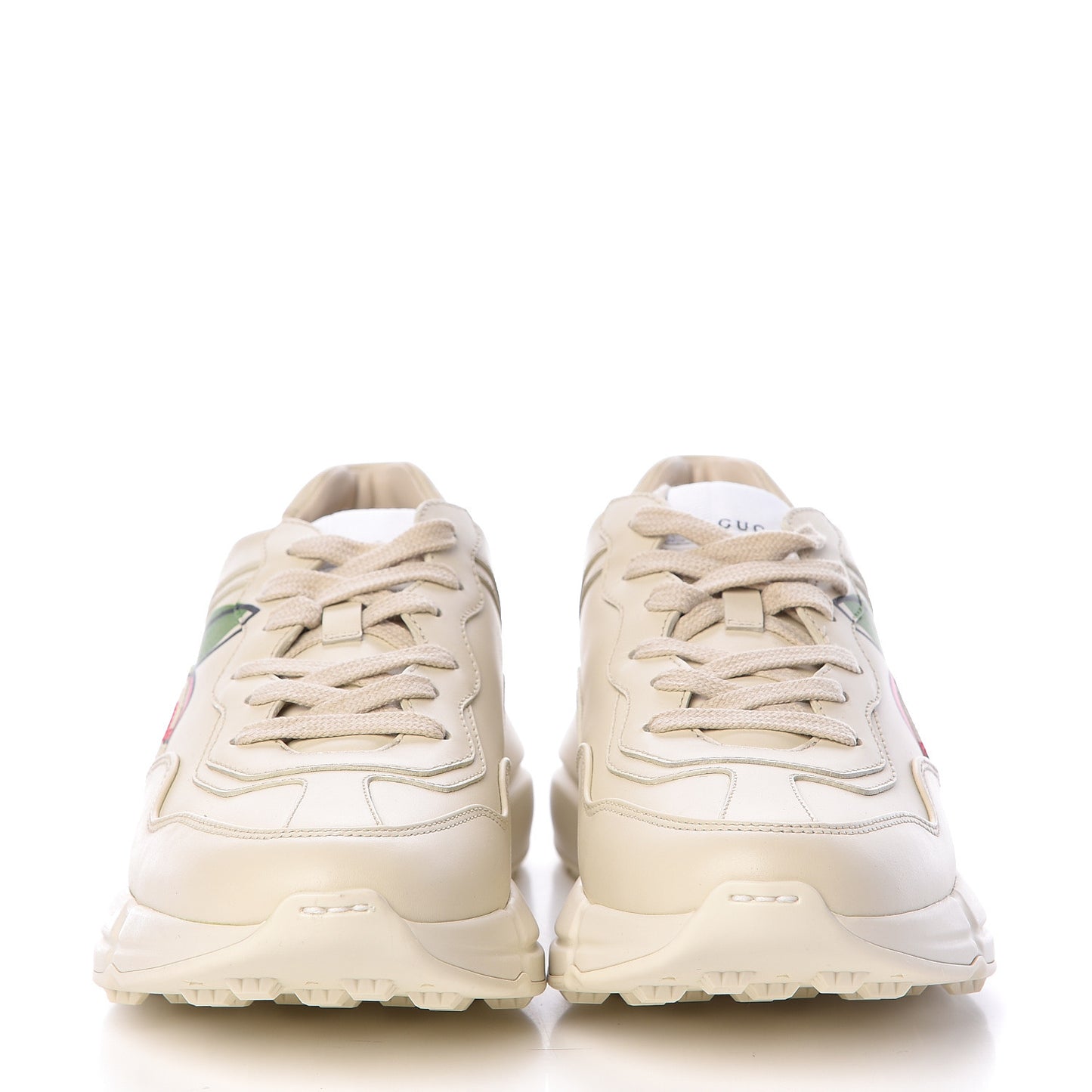 Calfskin GG Apple Womens Rhyton Sneakers 39 Ivory