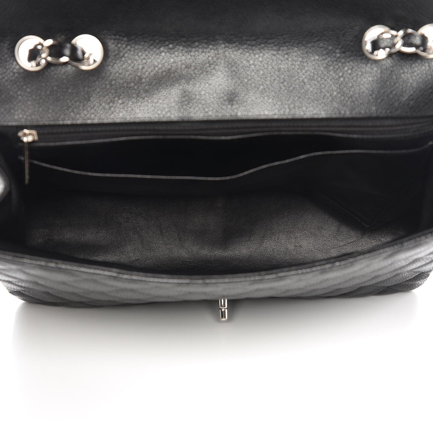 Caviar Quilted Jumbo Single Flap Black