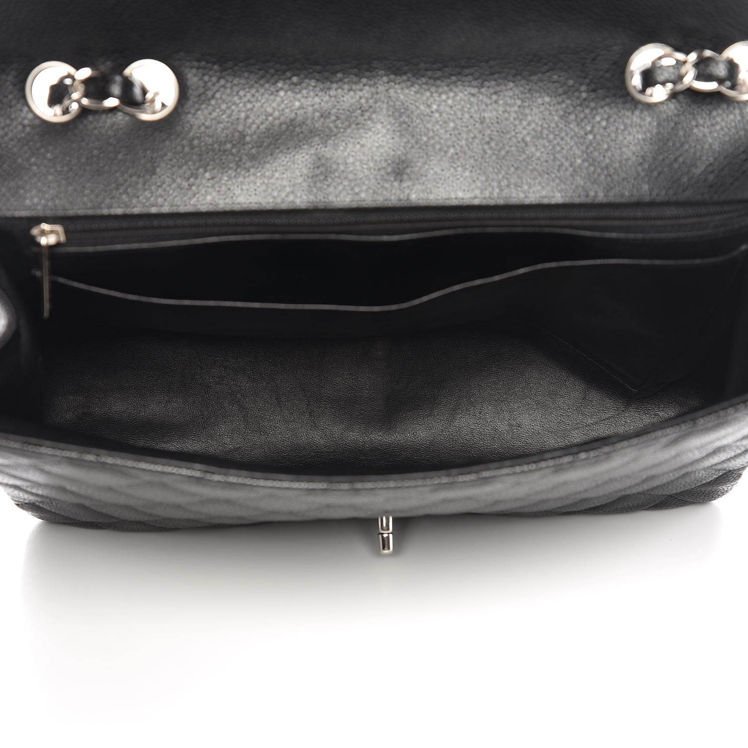Chanel Caviar Quilted Jumbo Single Flap Black 6 of 15