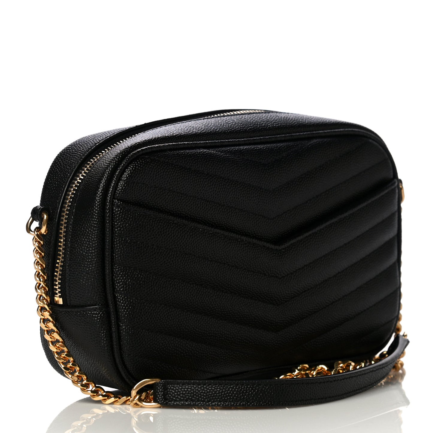 Grain De Poudre Matelasse Monogram Mini Lou Camera Bag Black