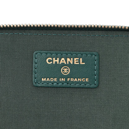 Chanel Lambskin Quilted Small Top Handle Vanity Case With Chain Green 6 of 11