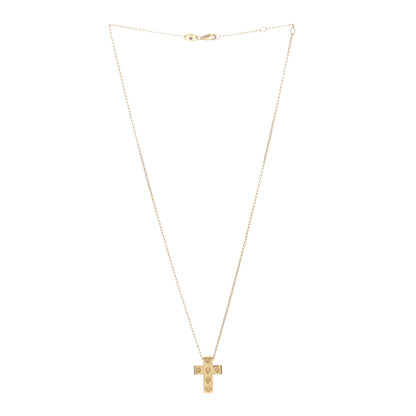 Roberto Coin 18K Yellow Gold Pois Mois Cross Pendant Necklace 2 of 4