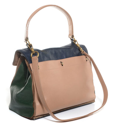Saint Laurent Leather Medium Muse Two Pale Beige Pacific Blue Dark Green 3 of 8