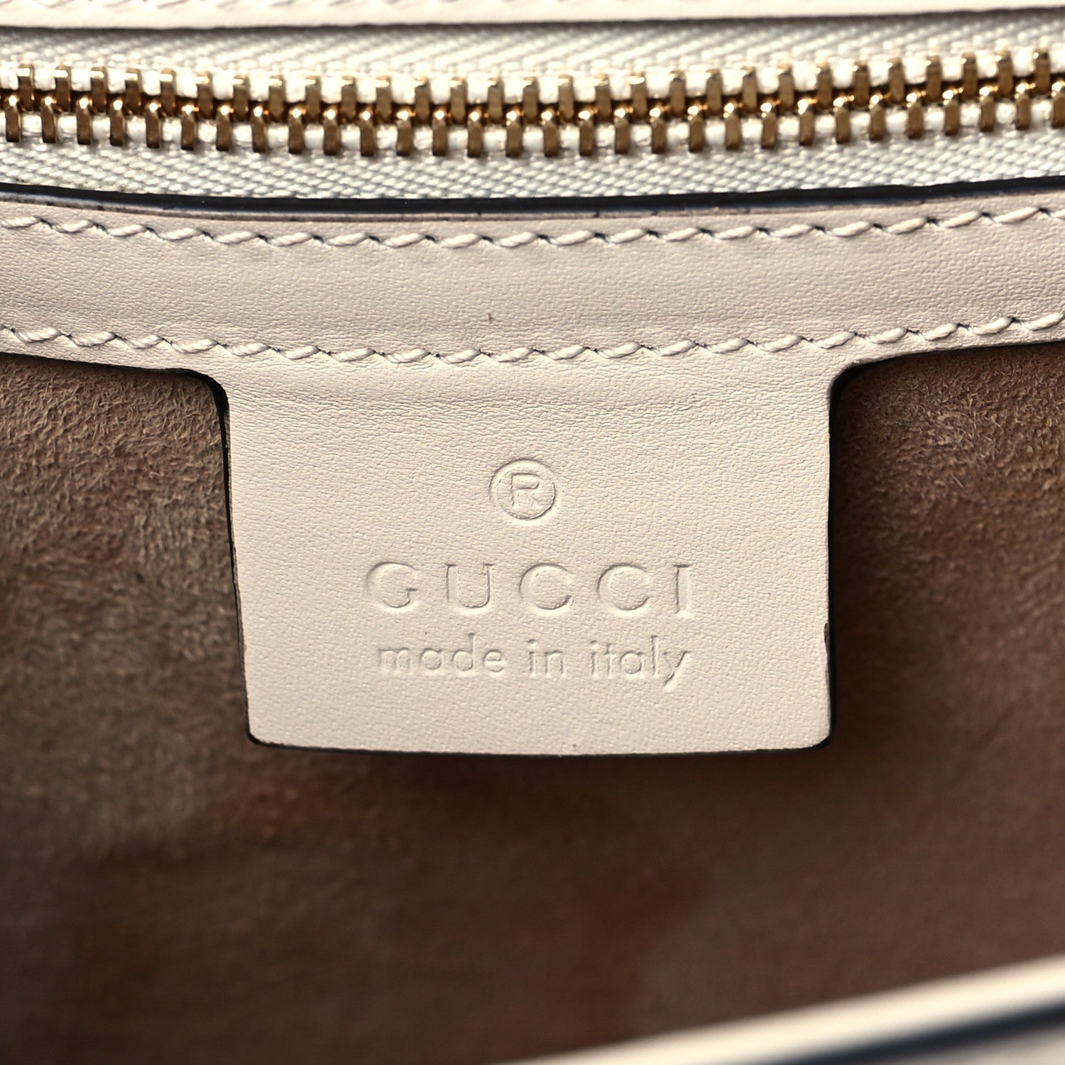 Gucci Calfskin Embroidered Small Sylvie Shoulder Bag White 6 of 11