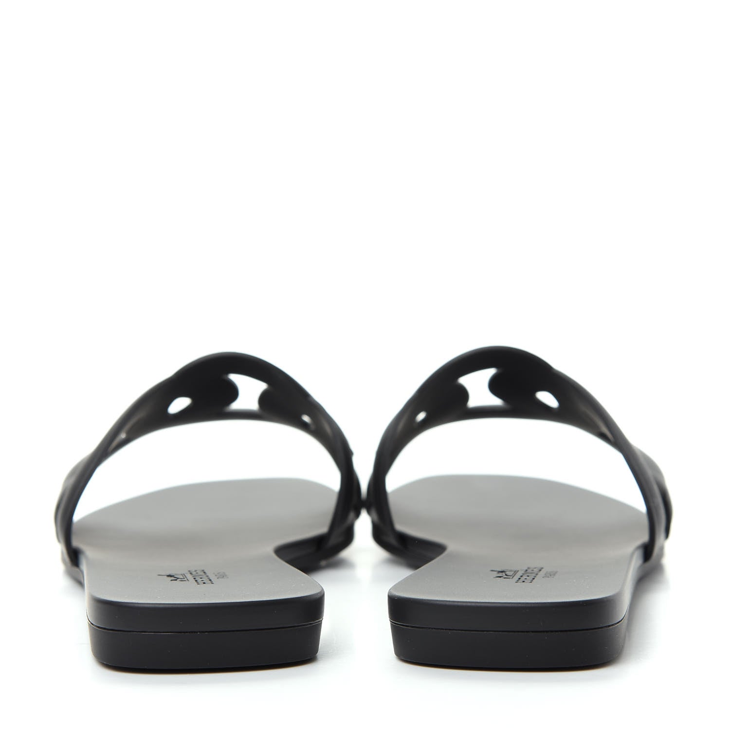 Hermes Rubber Aloha Sandals 38 Black 7 of 10