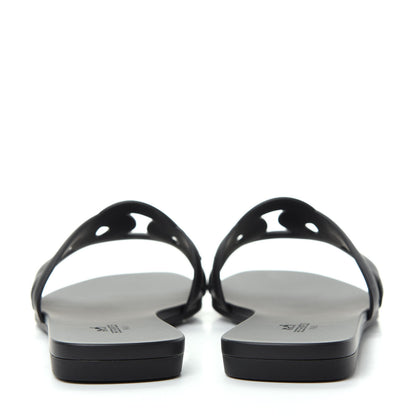 Hermes Rubber Aloha Sandals 38 Black 7 of 10