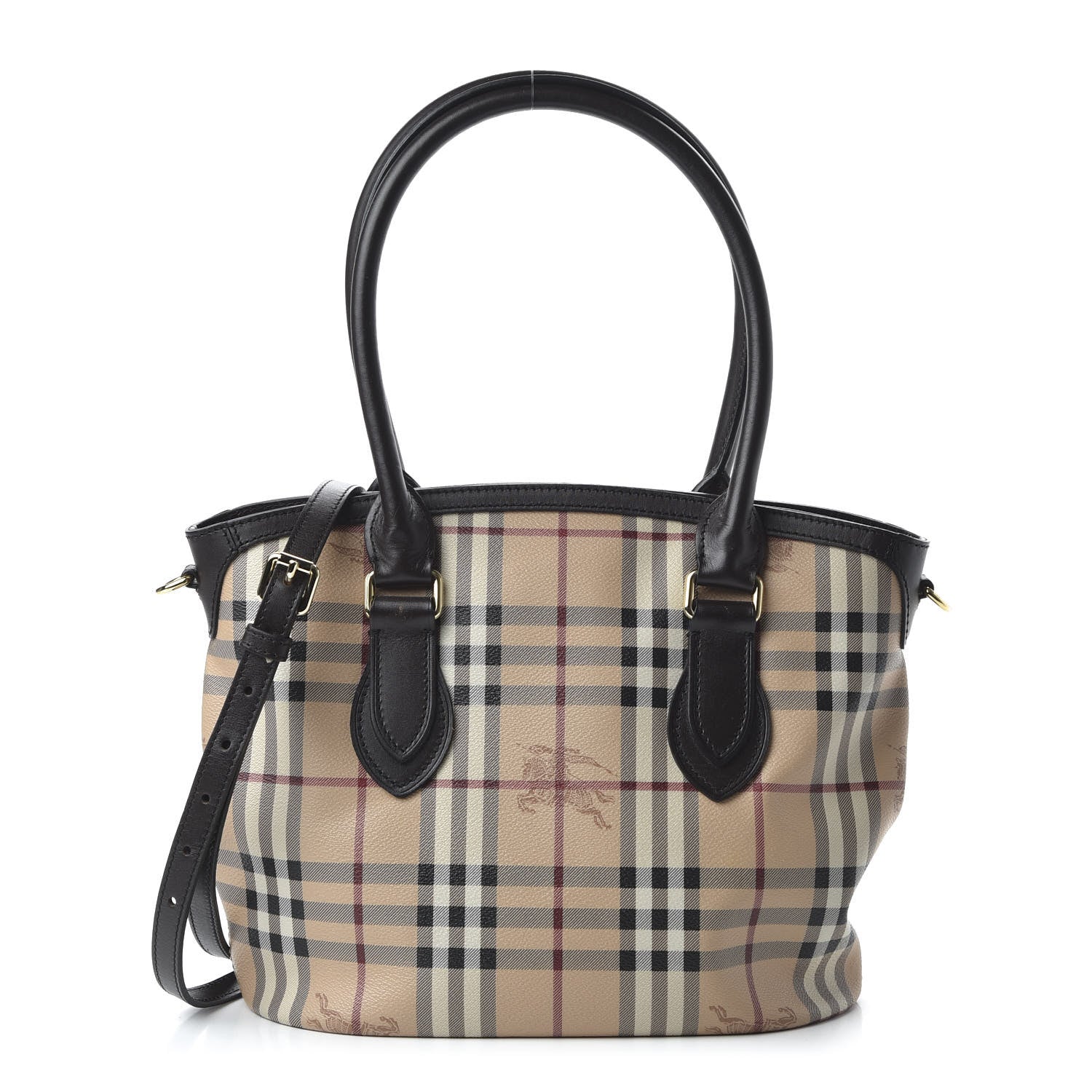 Burberry Haymarket Check Medium Tote Chocolate 1 of 9