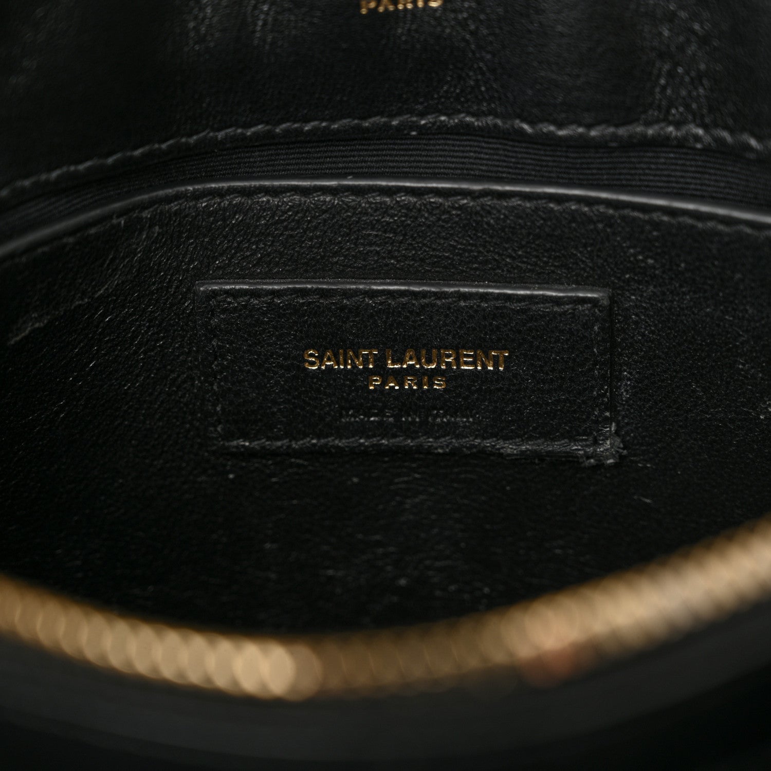 Saint Laurent Calfskin Y Quilted Monogram Small Loulou Chain Satchel Black 6 of 13