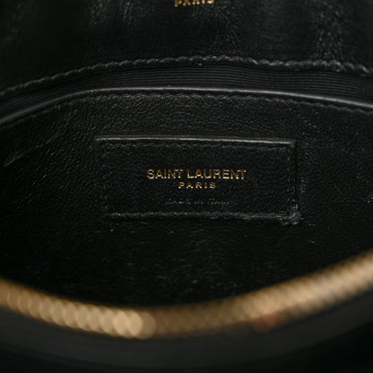 Saint Laurent Calfskin Y Quilted Monogram Small Loulou Chain Satchel Black 6 of 13