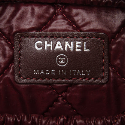 Chanel Lambskin Quilted Medium Curvy Pouch Cosmetic Case Black 6 of 7