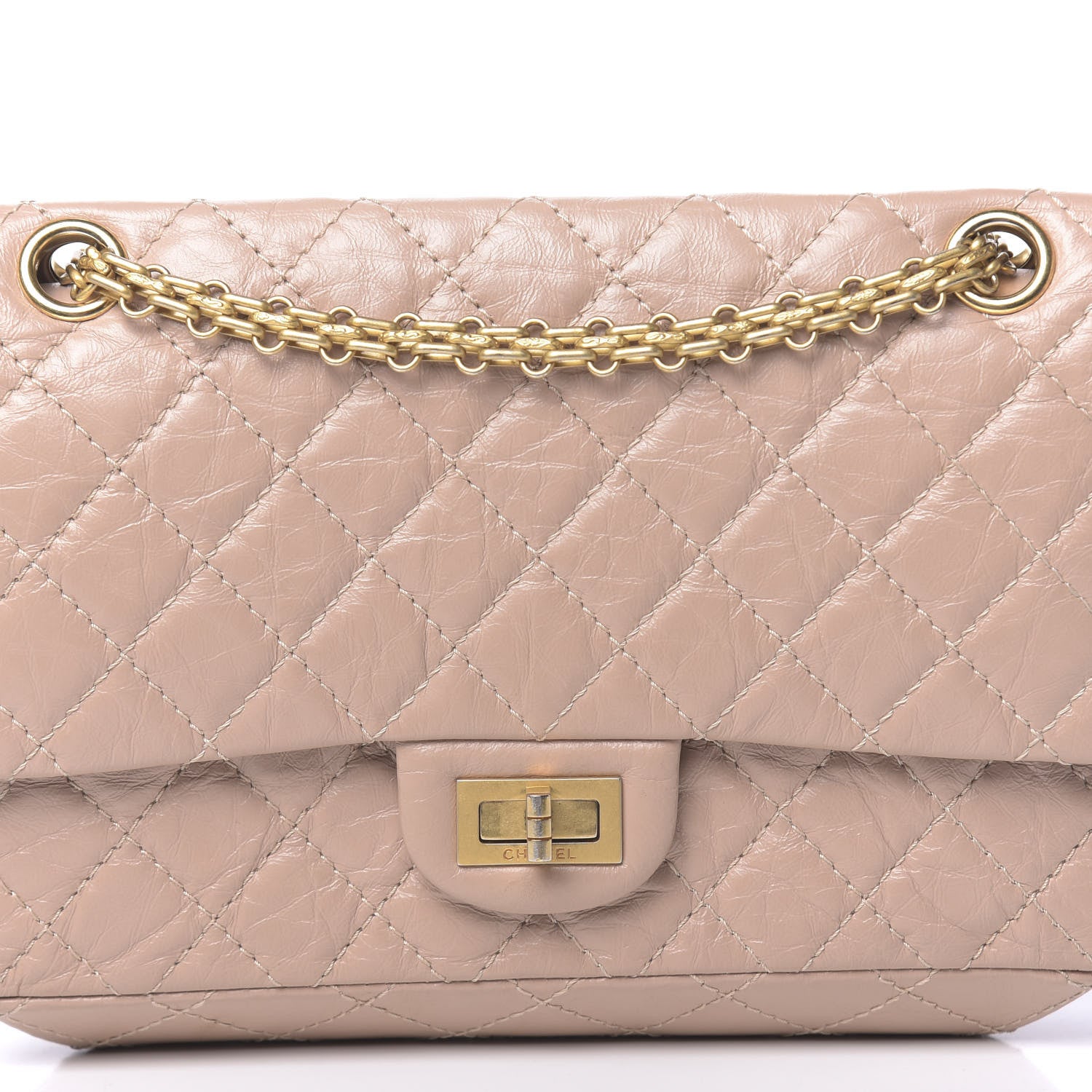Chanel Aged Calfskin Quilted 2.55 Reissue 225 Flap Light Beige 8 of 10