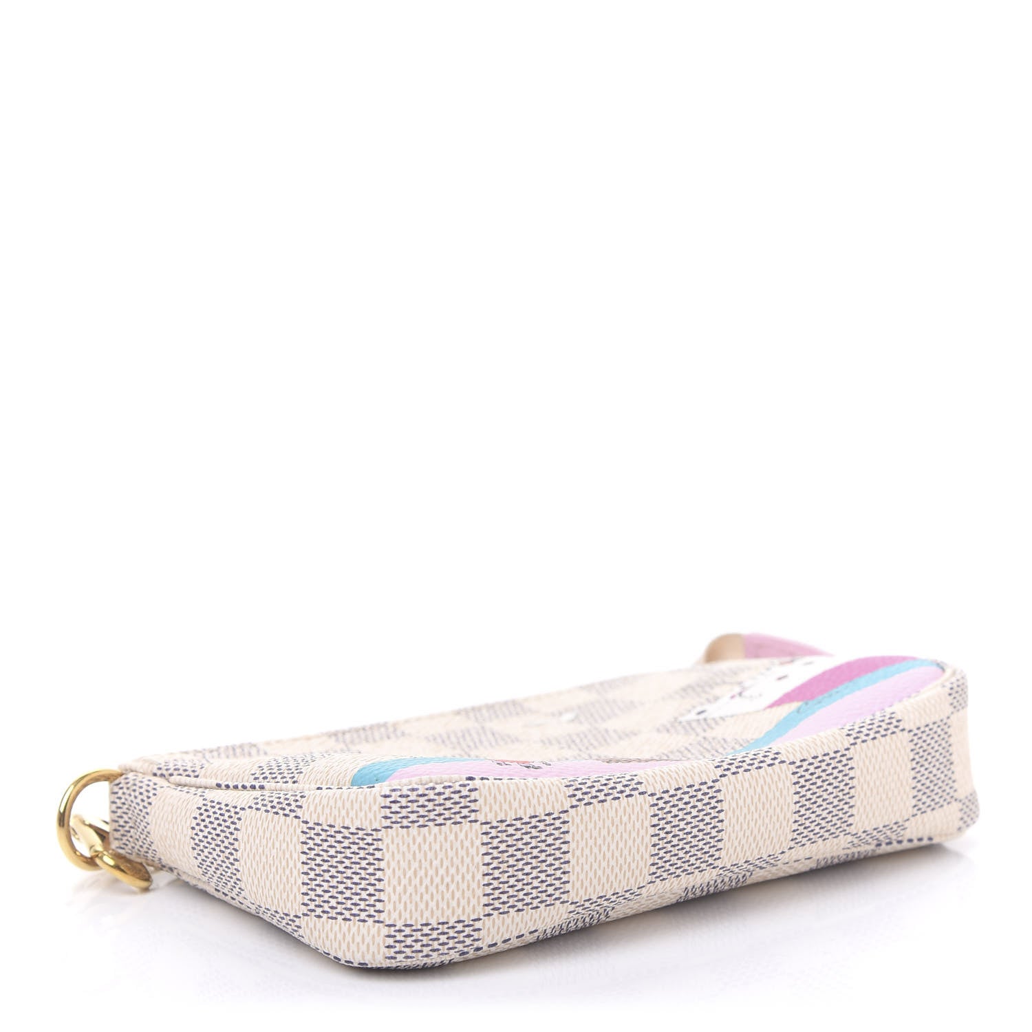 Louis Vuitton Damier Azur 2016 Christmas Animation Mini Pochette Accessories 4 of 11