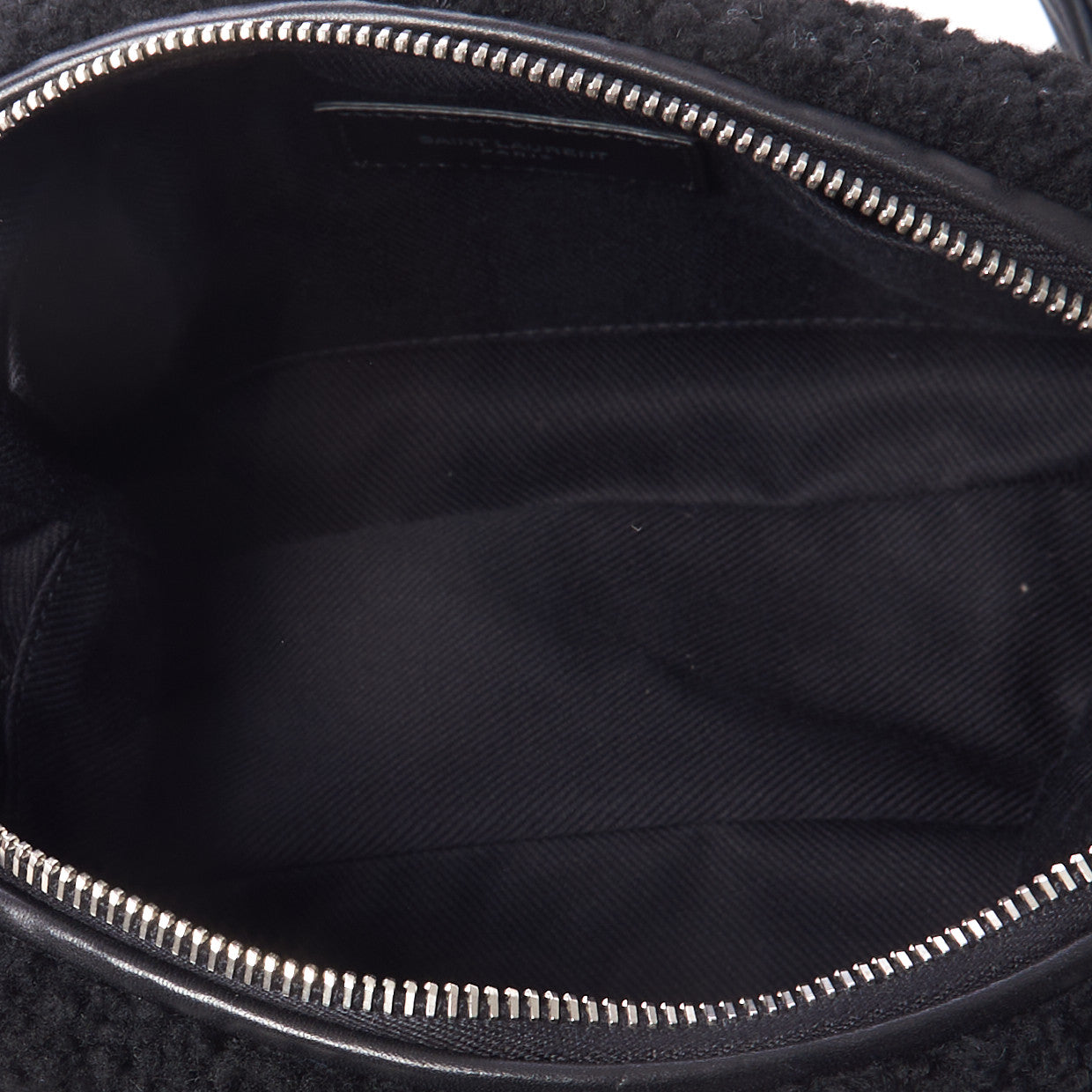 Shearling Monogram Lou Camera Bag Black