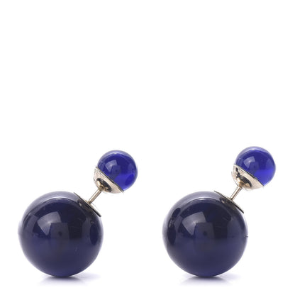 Christian Dior Mise En Dior Tribal Earrings Navy 1 of 5
