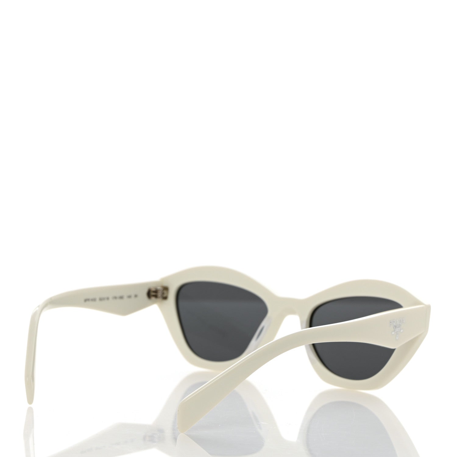 Prada Acetate Logo Butterfly Sunglasses SPR A02 White 4 of 8