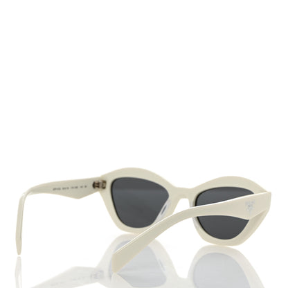 Prada Acetate Logo Butterfly Sunglasses SPR A02 White 4 of 8