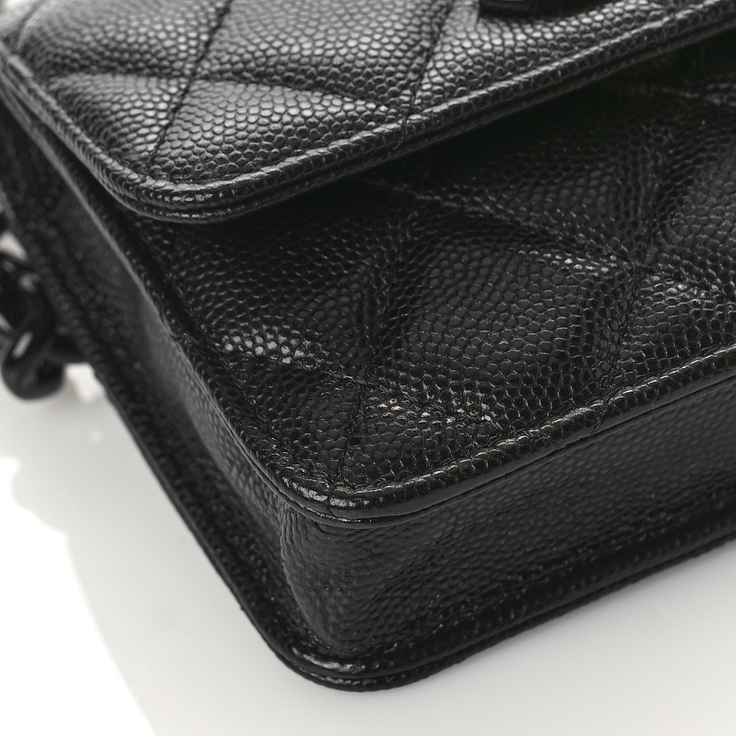 Chanel Caviar Quilted My Everything Belt Flap Card Holder Black 8 of 9