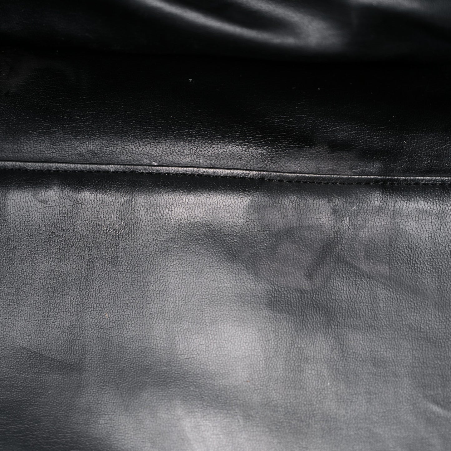 Calfskin Stitched Duffel Bag Black