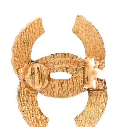 Chanel CC Woven Clip On Earrings Gold 5 of 5