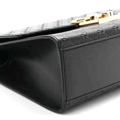 Gucci Guccissima Medium Padlock Shoulder Bag Black 12 of 13