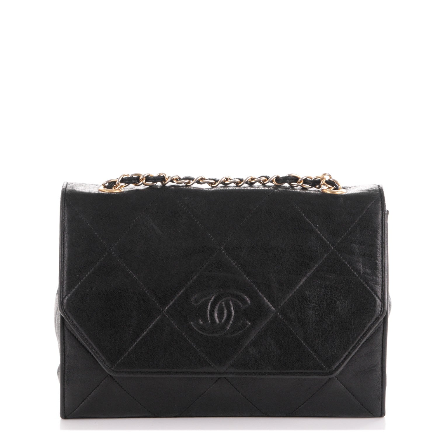 Chanel Lambskin Quilted CC Small Single Flap Black 1 of 8