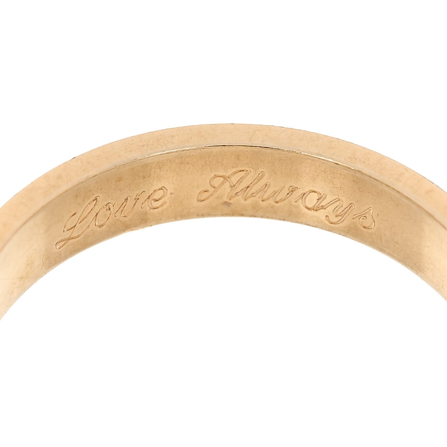 18K Yellow Gold 3.5mm LOVE Wedding Band Ring 52 6