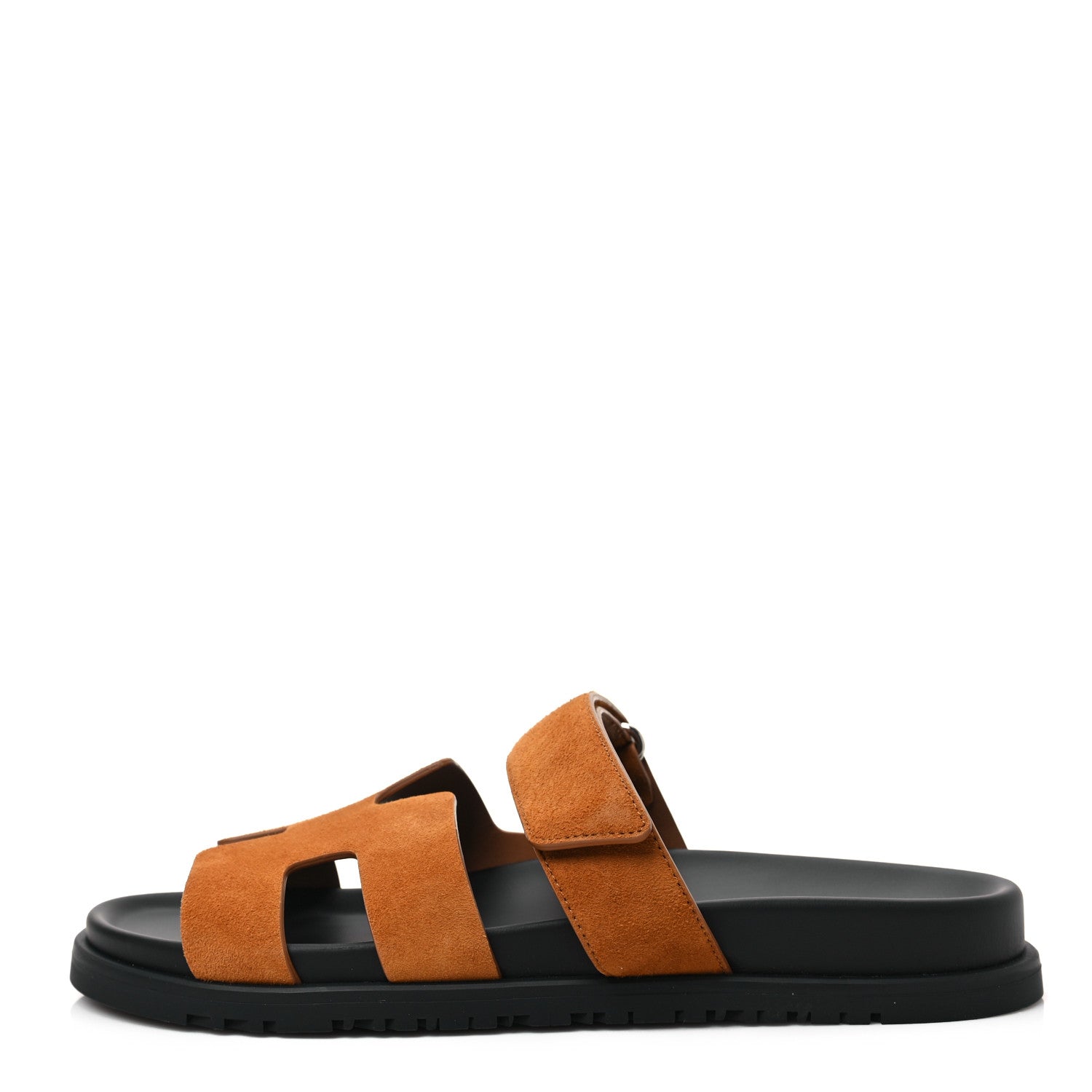 Hermes Suede Goatskin Womens Chypre Sandals 40 Naturel 1 of 9