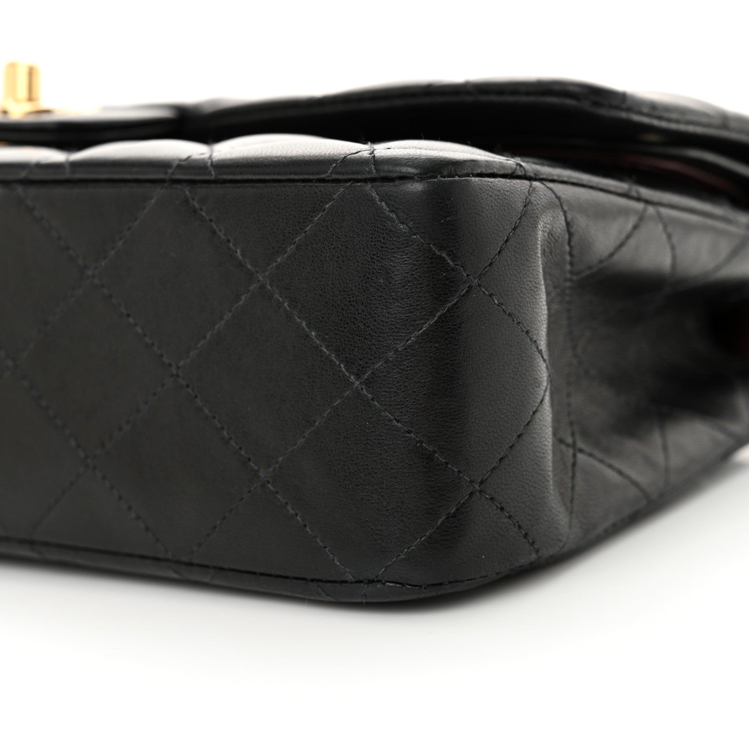 Chanel Lambskin Quilted Medium Double Flap Black 10 of 16