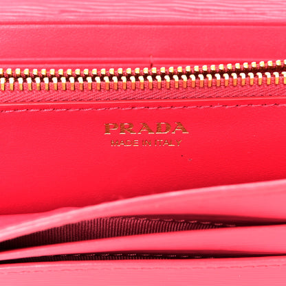 Prada Vitello Move Metal Oro Chain Wallet Peonia 6 of 10