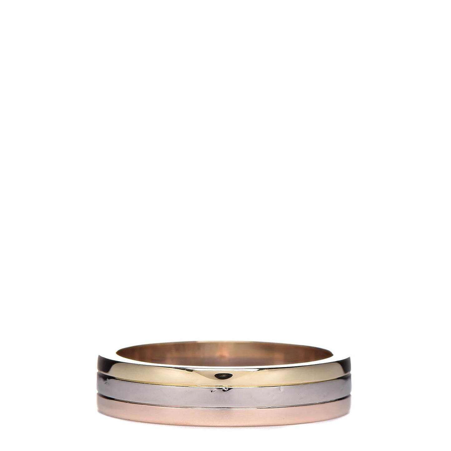 18K Pink White Yellow Gold 4.8mm Vendome Louis Cartier Wedding Band Ring 56 7.25