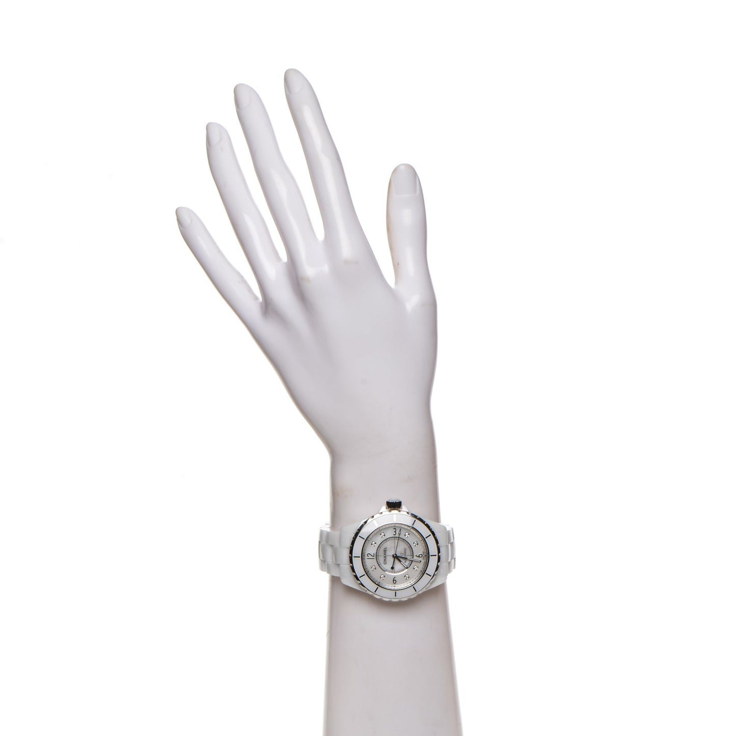 Stainless Steel Ceramic Diamond 38mm J12 Automatic Watch White